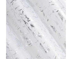 Eurofirany Dienas aizkari Feza, balta krās./sudraba krās., 140 cm x 250 cm