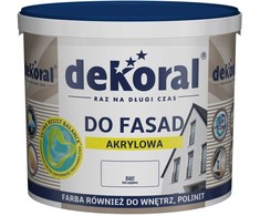 Fasadiniai dažai Dekoral Polinit, balti, 10 l