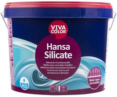Fasados dažai Vivacolor Hansa Silicate, balti, 9 l