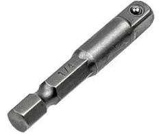 Adapteris iš 1/4" į galvutes 1/4", 50mm CrV Faster Tools |