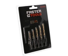 Grąžtas Faster Tools Grąžtų ir įleistuvų komplektas 3-8 mm 5 vnt.