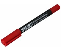 Žymeklis dvipusis permanentinis Faster Tools Raudonas 1.2mm/0.6mm