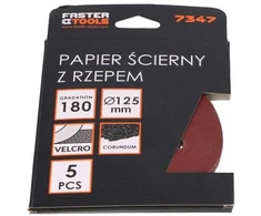 Faster Tools Šlifavimo diskas Velcro 125mm Grūdėtumas 180 (5 vnt.)