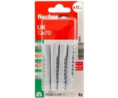 Fischer Kaiščiai UX 12 x 70 mm, 4 vnt.