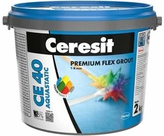 Elastingas plytelių siūlių glaistas CERESIT CE40 AQUASTATIC 01, baltos sp., 5kg