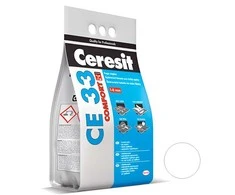 Plytelių siūlių glaistas CERESIT CE33 SUPER 01, baltos sp., 2kg