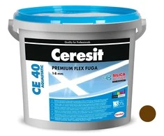 Elastingas plytelių siūlių glaistas CERESIT CE40 AQUASTATIC 58, tamsiai rudos sp., 2kg