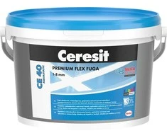 Elastingas plytelių siūlių glaistas CERESIT CE40 AQUASTATIC 04, sidabro pilkos sp., 2kg