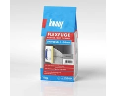 Plytelių siūlių glaistas KNAUF FLEXFUGE UNIVERSAL ZEMENTGRAU, 1-20 mm, pilka sp., 1kg