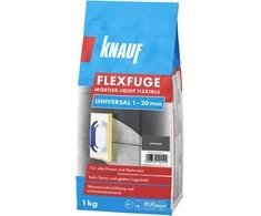 Plytelių siūlių glaistas KNAUF FLEXFUGE UNIVERSAL ANTHRAZIT, 1-20 mm, antracito sp., 1kg