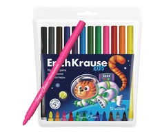 Flomasteriai KIDS ANIMALS SUPER TIP, ErichKrause, 12 sp.