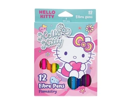 Hello_Kitty Flomasteriai, Hello Kitty vienpusiai, 12 vnt.