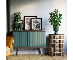 Vazonas FORM PLASTIC Keli Mika Eco Wood 18cm Žalias