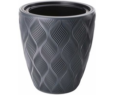 FORM PLASTIC Vazonas Flow 30cm 15,5L Juodas