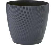 FORM PLASTIC Vazonas Mika 13cm Juoda