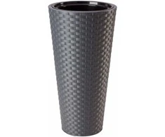 FORM PLASTIC Gėlių vazonas Rattana Slim 30cm, pilkas