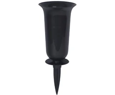 FORM PLASTIC Vaza Dama įsmeigiama į žemę D13cm/H32.7cm grafito spalvos