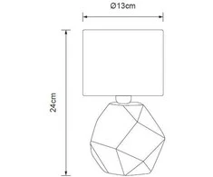 Šviestuvas Domoletti Kiro T23041E, E14, pastatomas, 25W