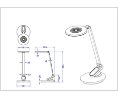 Standart TABLE LAMP ELEGANT LED BL1235 Juodas