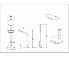 Standartinė stalinė lempa SIMPLE LED BL1237 Baltas