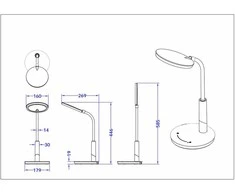 Standartinė stalinė lempa SIMPLE LED BL1237 Baltas