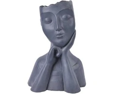 Garden Center Dekoratīvais puķu pods "Seja" LT34797-PC, 25 cm x 20 cm x 37 cm, pelēka krās.