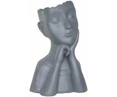 Garden Center Dekoratīvais puķu pods "Seja" LT34797-PC, 25 cm x 20 cm x 37 cm, pelēka krās.