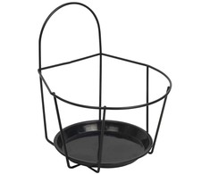 Puķu poda turētājs Garden Center, 18.5 cm x 18 cm, 20 cm, metāls, melna krās.