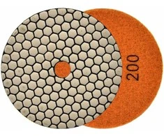 Geko Deimantinis diskas sausam poliravimui 125mm Rašumas 200