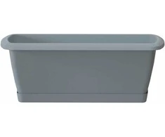 Gėlių dėžutė Prosperplast Respana ISE800P, plastikinė, 80 cm x 18,4 cm, pilkos spalvos.