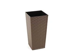 Lamela Plastikinis vazonas Finezja Rattan, 30 x 30 cm