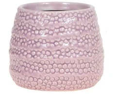 Pink Gėlių vazonas taškuotas rožinis d9
