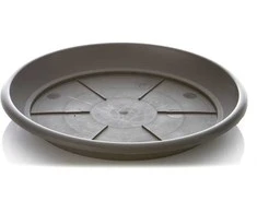 Gėlių vazono lėkštė Plasticotto, pilkos spalvos, 27 cm