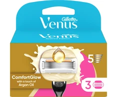 Gillette Venus ComfortGlow Argan Oil 3 Keičiamos Skustuvo Galvutės