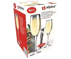 Glāzes šampanieša Alpina 4gb 180ml, dūmakainas
