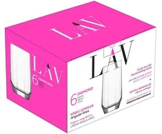 Stiklinės LAV DIAMOND DIA25F, 385 ml, 6 vnt.