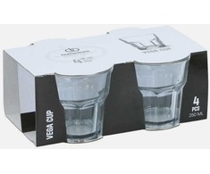 Stiklinių rinkinys, stiklas, 0.25 l, 4 vnt.