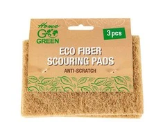 Go_Green Ekologiško pluošto šveitimo kempinėlės Go Žalias, 3 vnt.