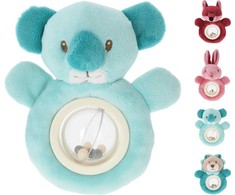 Barškutis Koala,Lapė,Zuikis,Liūtas, mėlyna/raudona/rožinė