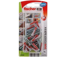 Grąžtas Kaištis Fischer DuoPower. 25 mm x 5 mm. 18 vnt.