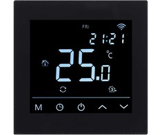 Grindų termostatas Heatcom HC91, įleidžiamas, juodas, 8,6 cm, 5–50 °C