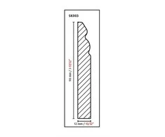 Nežinomas Lanksti dažomoji grindjuostė SK003 713460, 2400 x 90 x 12 mm