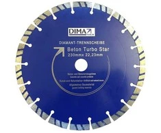 Pjovimo diskas Cedima Beton Turbo Star, 230 mm x 22 mm x 2.4 mm