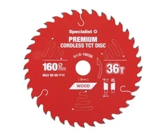 Pjovimo diskas Specialist+ LTW1603620-T; 160x20x1,0 mm; Z36; 15°