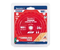 Pjovimo diskas 165x24Tx20mm, Cordless PREMIUM, SPECIALIST+