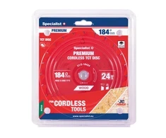 Pjovimo diskas 184x24Tx20/16mm, Cordless PREMIUM, SPECIALIST+