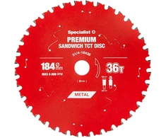 Pjovimo diskas Specialist+ LTS1843620/16-T; 184x20x1,4 mm; Z36; 0°