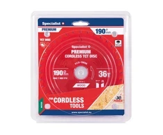 Pjovimo diskas SPECIALIST+ Cordless 190x36Tx30mm