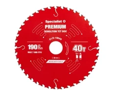 Pjovimo diskas Specialist+ LTCW1904030-T; 190x30x1,0 mm; Z40; 18°
