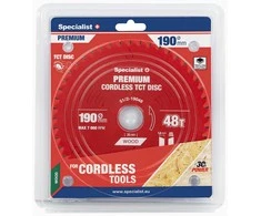 Pjovimo diskas Specialist+ LTW1904830-T; 190x30x1,0 mm; Z48; 5°